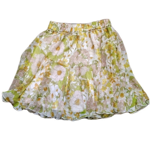 Floral Pull On Skirt Small Flowing Cottagecore Retro Boho Size Small - Picture 8 of 8